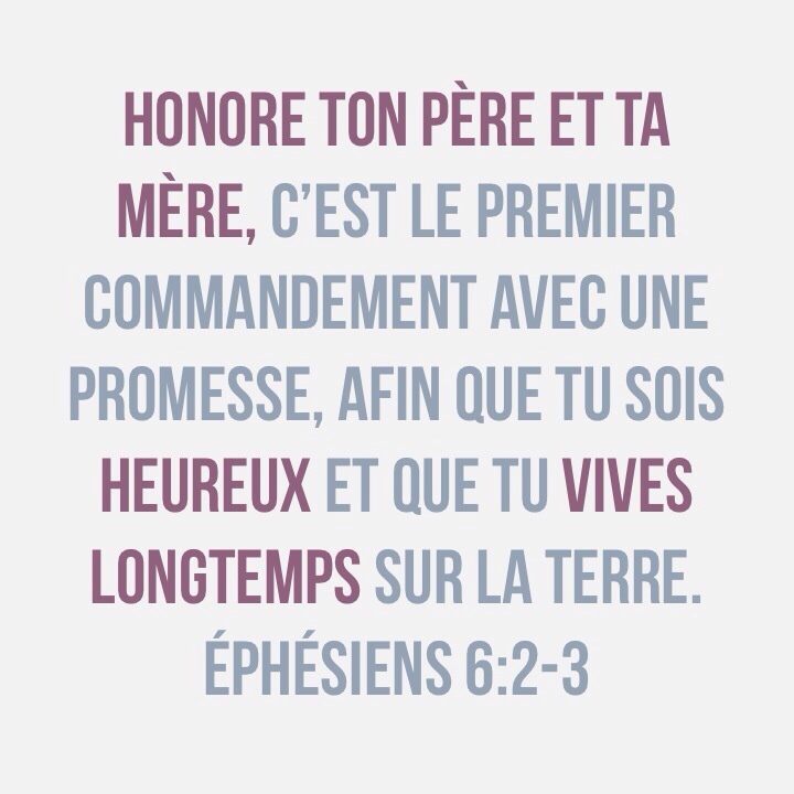 Ephésiens 6:2-3