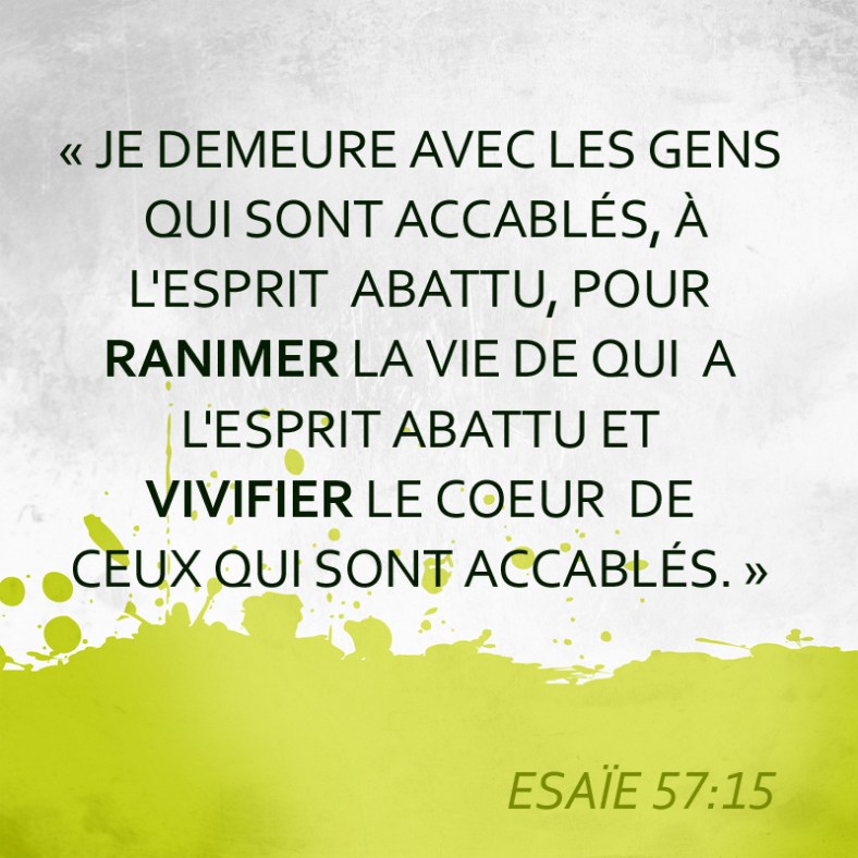  Dieu prend soin Esaïe 57:15