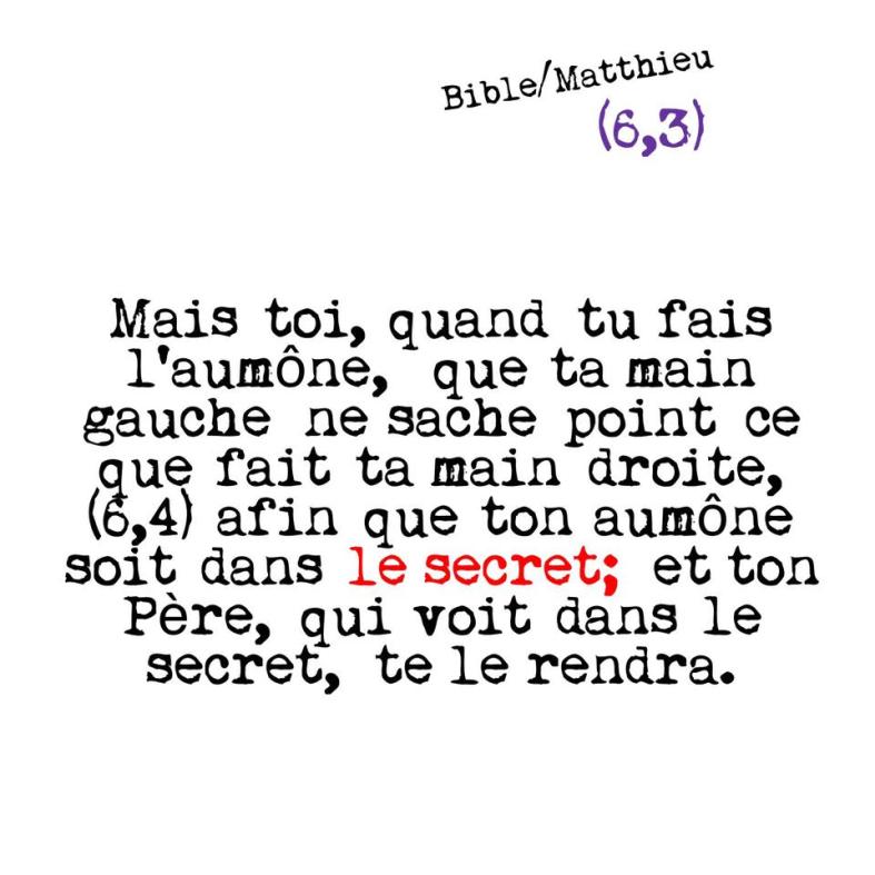 Matthieu 6:3-4