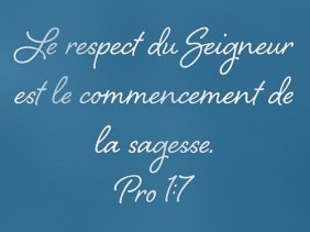 Proverbes 1:7