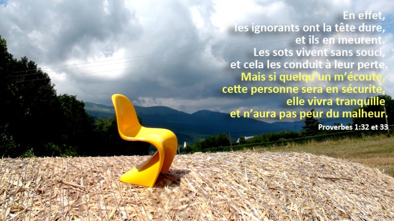 Proverbes 1:32-33