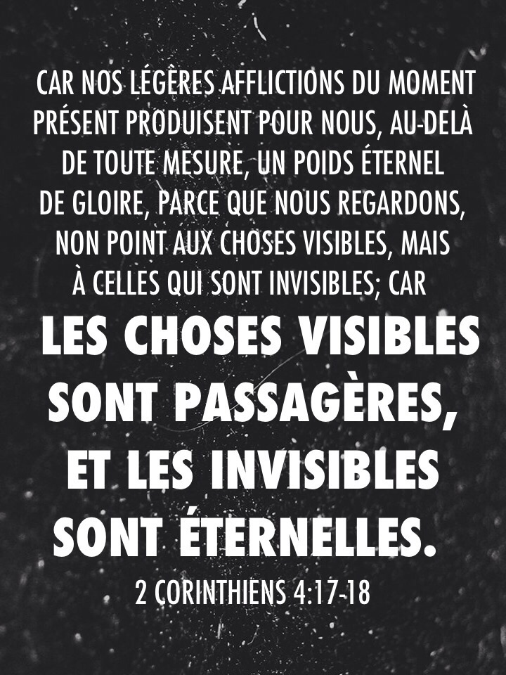 2Corinthiens 4:17-18