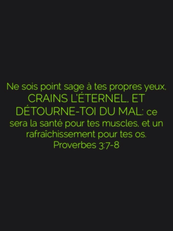Proverbes 3:7-8
