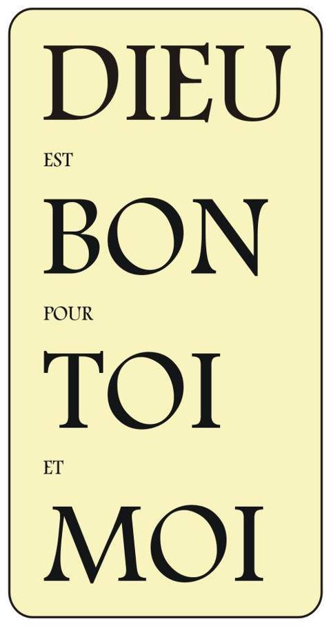 Citation Dieu est Bon..