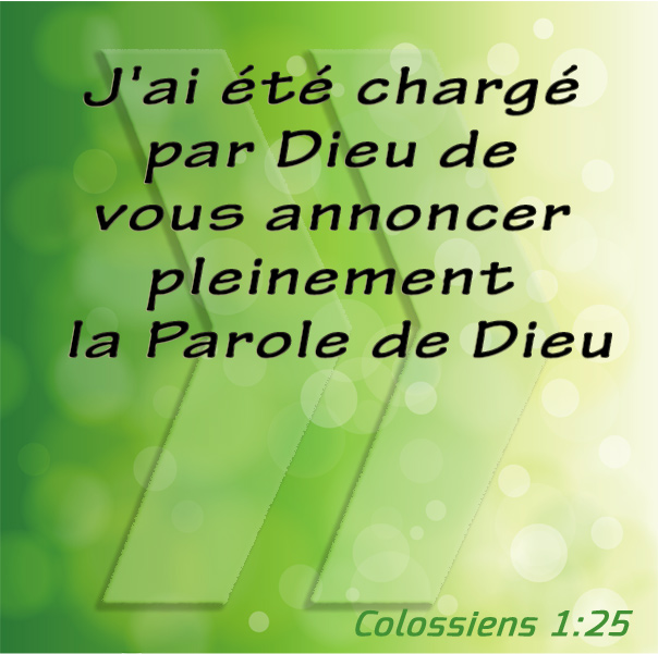 Colossiens 1:25