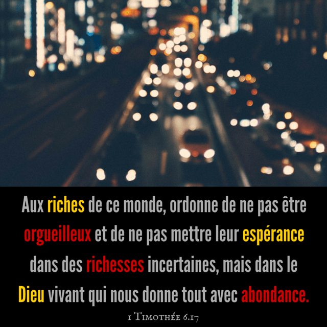 1 Timothée 6:17