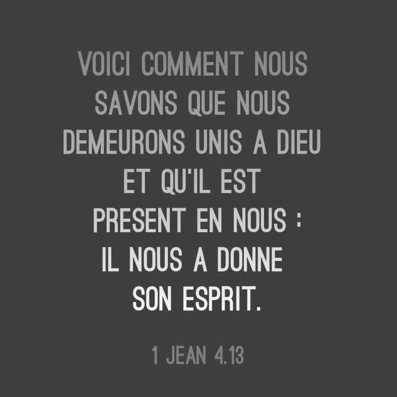 1 Jean 4:13