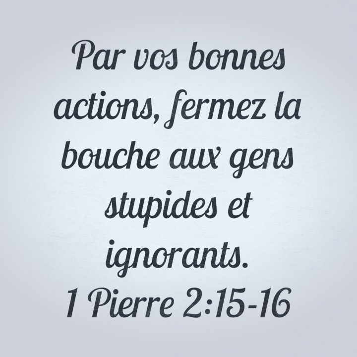 1Pierre 2:15-16