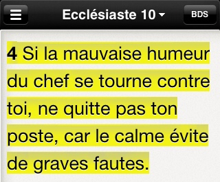 Ecclésiaste 10:4