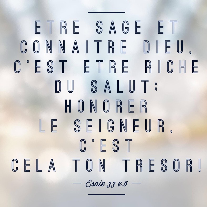 Esaïe 33:6