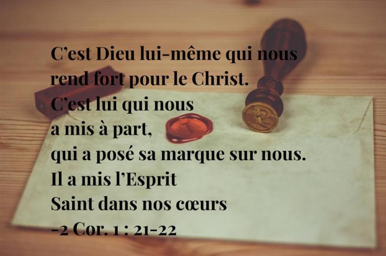 D£ieu, Jésus, Saint-Esprit, 2Corinthiens