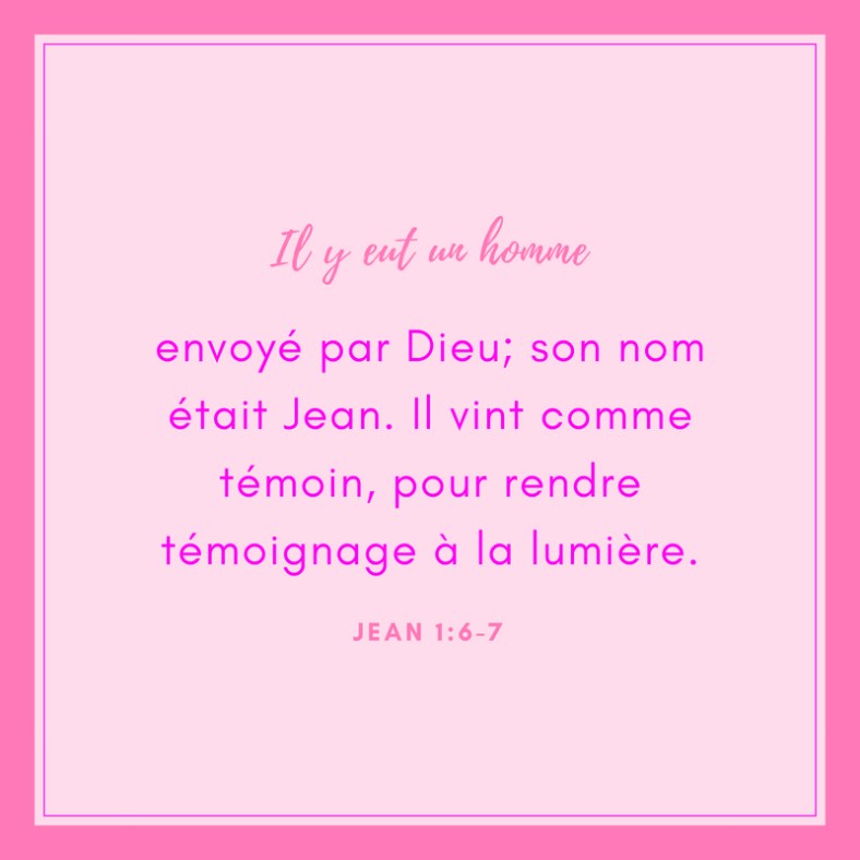 Jean 1 - témoin, lumière