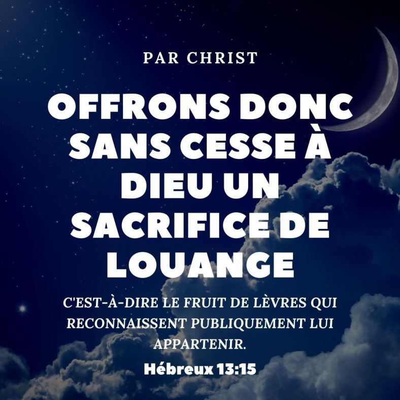 Hébreux 13:15